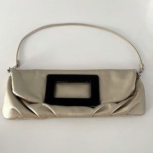 (2/$40) L. Credi Gold Baguette Bag (Excellent Condition)